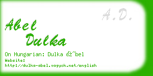 abel dulka business card